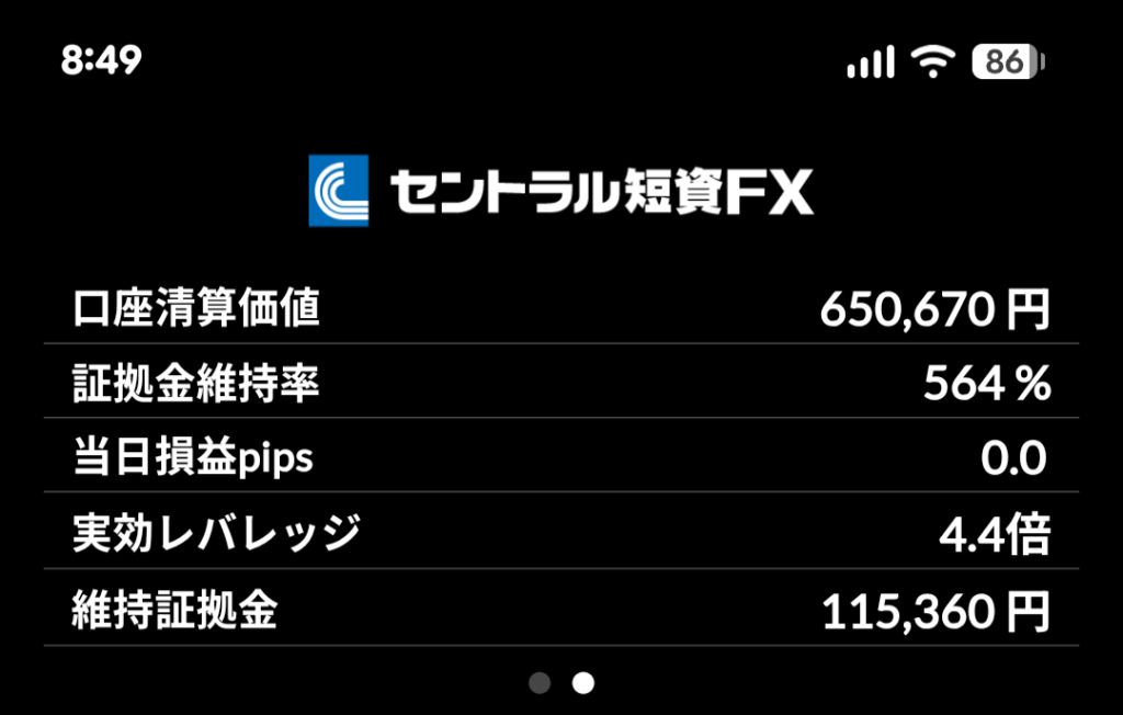 「2026/3/16」
資金移動前のセントラル短資の口座状況